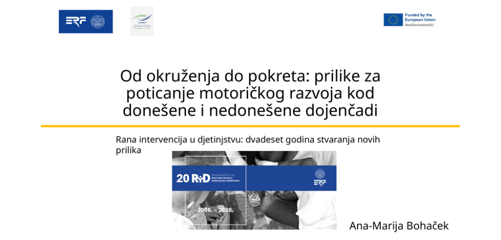 Projekt RADO na obilježavanju 20 godina specijalističkog studija Rana intervencija u edukacijskoj rehabilitaciji