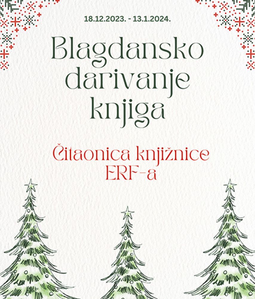 Blagdansko darivanje knjiga u čitaonici knjižnice ERF-a