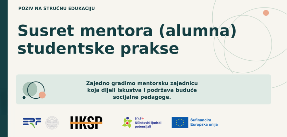 Poziv na susret mentora, alumnija i studenata stručne prakse 5. studenoga 2026.