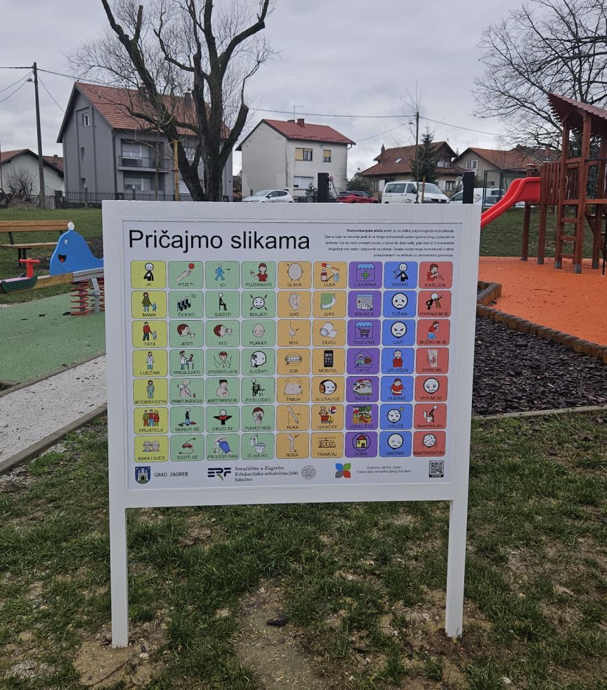 Komunikacijska ploča ispred Doma zdravlja – Zagreb Istok